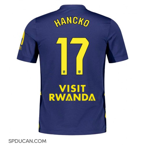 Muški Nogometni Dres Atletico Madrid David Hancko #17 Gostujuci 2025-26 Kratak Rukav